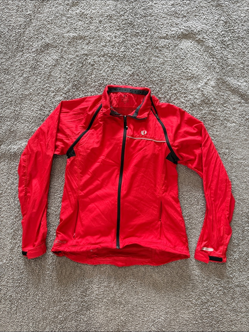 Pearl Izumi Women’s Red Cycling Utility Jacket with Black Trim